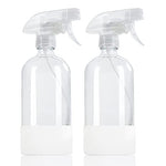 Empty Clear Glass Spray Bottles with Silicone Sleeve Protection